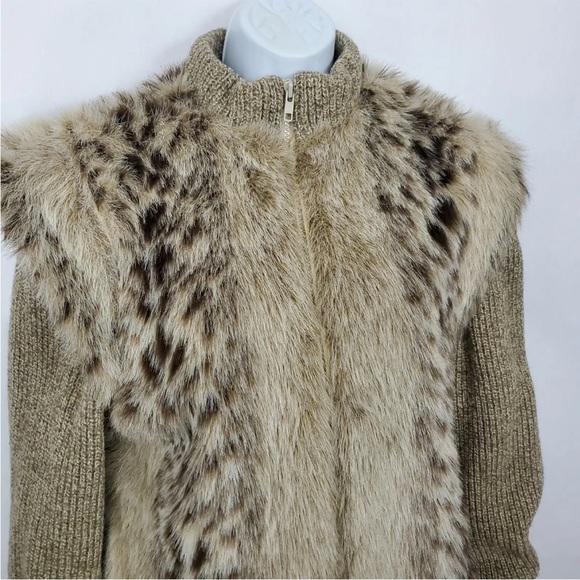 Monterey Fashions Faux Fur Women's Coat Size 8 Animal Print USA Mob Wife - Picture 9 of 11